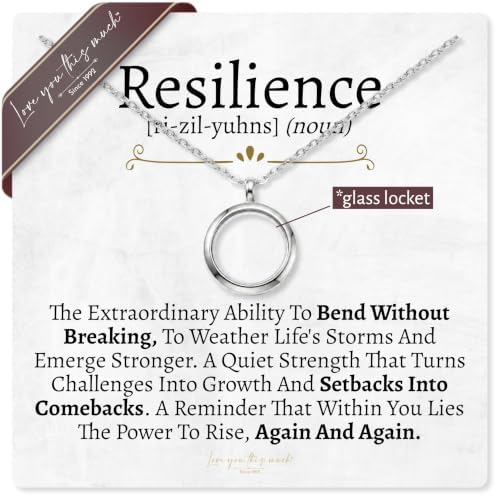 Resilience Glass Locket Necklace for Her